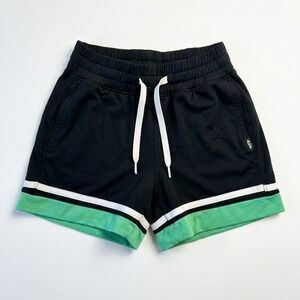 Abercrombie Kids Prep Shorts 5/6 Black Neon Green Boys Girls Unisex Athletic